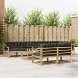 vidaXL Set de canapele de exterior 9 pcs Alb și antracit 3386671