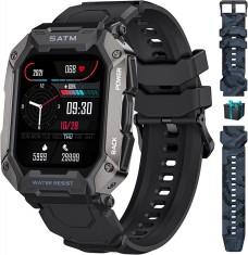 Ceas Smartwatch SATM C20, Axeloni &amp;reg;, conexiune Bluetooth 5.0, certificare IP68, Monitorizare 24h, Activitati Fizice, Somn, Ritm Cardiac, Oxigen, Pedom foto