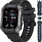 Ceas Smartwatch SATM C20, Axeloni &reg;, conexiune Bluetooth 5.0, certificare IP68, Monitorizare 24h, Activitati Fizice, Somn, Ritm Cardiac, Oxigen, Pedom