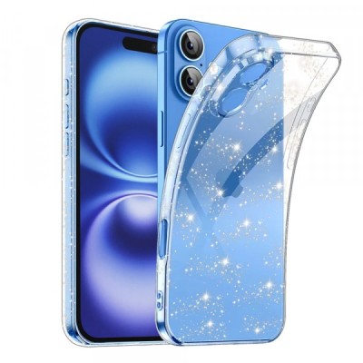Husa pentru Apple iPhone 16 Plus, Techsuit, SparkleSkin, Transparenta foto