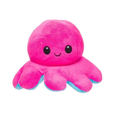 Caracatita Reversibila din plus, Bleu/Fucsia, 14 cm, ATU-086319 foto