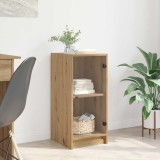 vidaXL Bufet stejar artizanal 35 x 37 x 76 cm Lemn compozit 882896