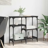 vidaXL cu raft Stejar negru 80 x 29 x 75 cm Lemn compozit 882213
