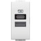 Priza USB 1M Tip A+C 5V 3000mA Living Light Bticino alb N4191AC