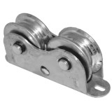 Rola Metalica Dubla Poarta cu Suport, Diametru 50mm, Gri