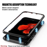 Husa Apple iPhone 7GloMax Perfect FiT Magnetica 360 Negru cu spate sticla folie