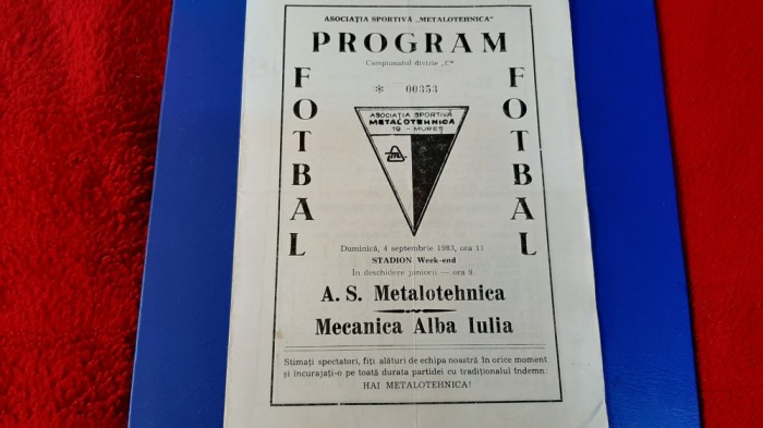 program Metalotehnica Tg. Mures - Mecanica Alba I.