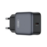 Incarcator XO L155 30W USB-C , Adaptor Fast Charge Power Delivery, Negru