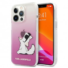 Husa Karl Lagerfeld Choupette Fun iPhone 13 Pro Max roz foto