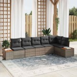 VidaXL Set de canapele pentru grădină 6 pcs Gri 319 x 154 x 85 cm