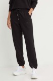 Dkny pantaloni de trening culoarea negru, neted, DP4P3471
