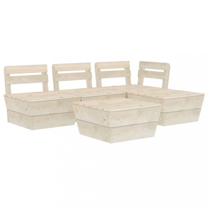 Set mobilier paleti pentru gradina 5 piese lemn molid tratat