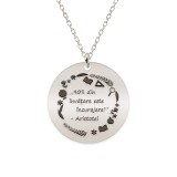 Courage - Colier personalizat 90% din invatare este incurajare din argint 925