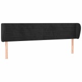 Cumpara ieftin Tablie de pat cu aripioare negru 183x23x78/88 cm catifea