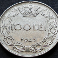 Moneda istorica 100 LEI - ROMANIA / REGAT, anul 1943 *cod 3813