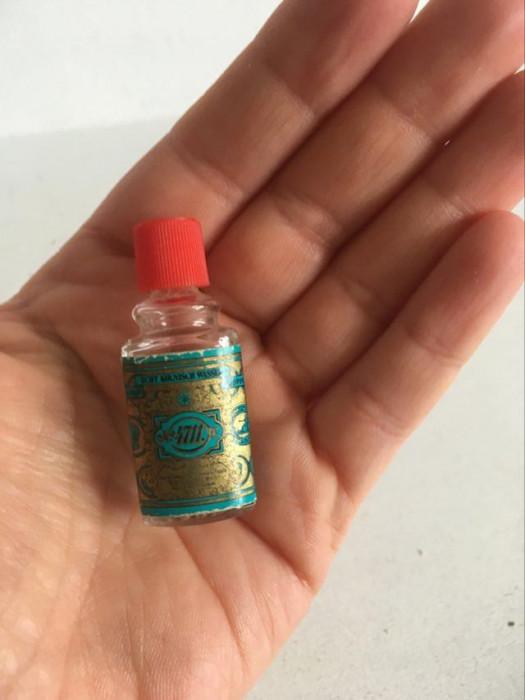 * Sticla veche parfum miniatura, apa de colonie 4711 original, 10? ml