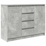 Cumpara ieftin Bufeta cu sertare Gri beton 100,5x35x76 cm Lemn prelucrat