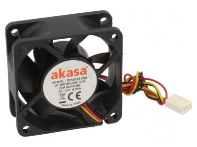 Ventilator DC axial 12V 60x60x25mm 21,79dBA EBR 2,57mmH2O foto
