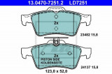 Set placute frana,frana disc RENAULT LAGUNA III Grandtour (KT0/1) (2007 - 2016) ATE 13.0470-7251.2