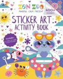 Zen Zoo: Sticker Art &amp; Coloring: Activity Book with Over 400 Stickers