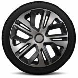 Set capace roti 16 Raven MIX - Grafit + Negru cu inel negru