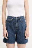 Sisley pantaloni scurți jeans uni, high waist, 4IHQL901M