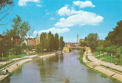 Romania, Timisoara, Vedere de pe Bega, carte postala necirculata foto