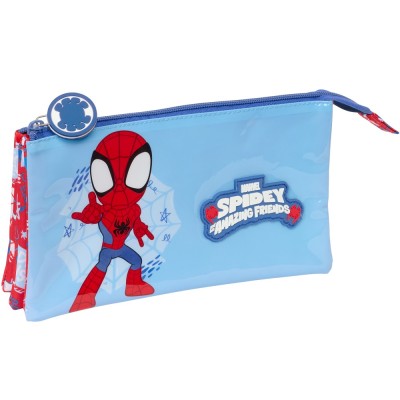 Penar Spidey cu 3 compartimente, 22x12x3 cm foto