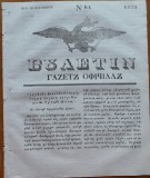 Cumpara ieftin Ziarul Buletin , gazeta oficiala a Principatului Valahiei , nr. 64 , 1839