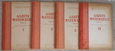 GAZETA MATEMATICA 1973, SERIA B VOL.1-3, 12 (4 REVISTE)-COLECTIV-251855 foto