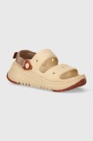 Crocs papuci Classic Hiker Xscape femei, culoarea bej, cu platforma, 208181