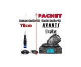 Statie Radio CB AVANTI Delta 15 Autosquelch 12V &ndash; 24V Roger Beep + Antena Radio CB Megawat ML70 cu Magnet Megawat 145PL