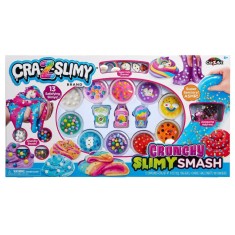 Set creativ cu slime, Cra-Z-Art, Crunchy Slimy Smash, 12 culori