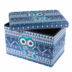 Taburet Design Blue Owl, 48x32 cm foto