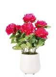 Cumpara ieftin Floare artificiala roz fucsia verde in ghiveci 23 x 67 cm