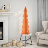 Gossi brad de craciun decorativ, maro ceruit, 112 cm, lemn pin masiv