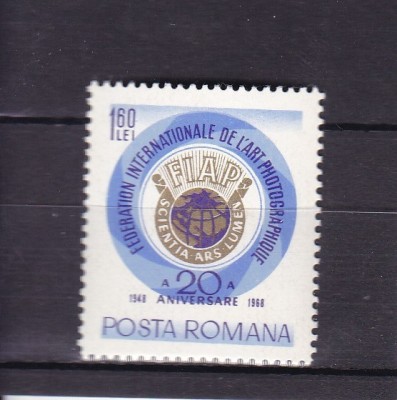 ROMANIA 1968 LP 684 - 20 ANI FEDERATIA INTERNATIONALA ARTA MNH foto