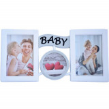 Rama foto decorativa Baby love pentru 2 poze, 35 x 16 cm