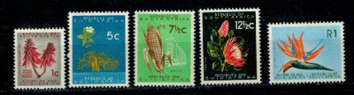 Africa de Sud 1961 - Uzuale, flora, flori, serie incompleta neuz foto