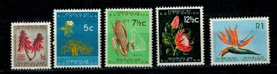 Africa de Sud 1961 - Uzuale, flora, flori, serie incompleta neuz