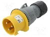 Conector alimentare AC, IEC 60309, IP44, 32A, 130V AC, 3 pini, AMPHENOL - 2CMA101974R1000