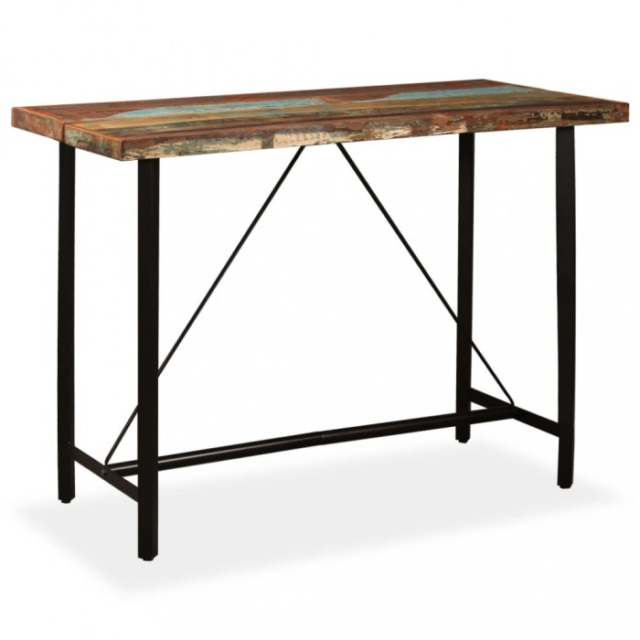 vidaXL Masă de bar, 150 x 70 x 107 cm, lemn masiv reciclat 245441
