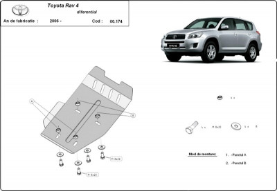 Scut metalic diferential Toyota Rav 4 2006-2012 foto