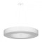 Candelabru Saturn Alb, Tesatura/Pvc/Otel, 6 Becuri Rotunde Minimalist De Interior.