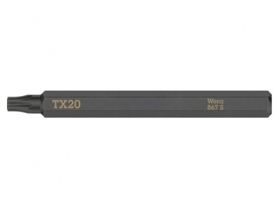 Bit Șurubelniță Torx TX20 70mm 1/4&amp;quot; foto