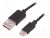 Cablu USB A mufa, USB C mufa, USB 2.0, lungime 0.25m, {{Culoare izola&amp;#355;ie}}, QOLTEC - 50496