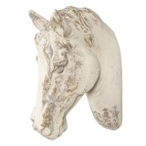 Cumpara ieftin Figurina Cal perete polirasina alba vintage 32x16x45 cm