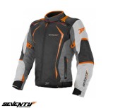 Geaca (jacheta) barbati pentru scuter - motocicleta Racing Seventy vara/iarna model SD-JR47 culoare: gri/portocaliu Gri/portocaliu M