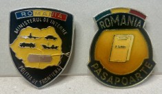 Lot 2 Insigne Anii 90 Ministerul de Interne Pasapoarte Poliția de Frontieră Grăniceri