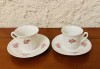 Set 2 Ceșcuțe Porțelan Alba Iulia Antichități, Farfurioare Vintage, Diametru 6.3cm/12cm